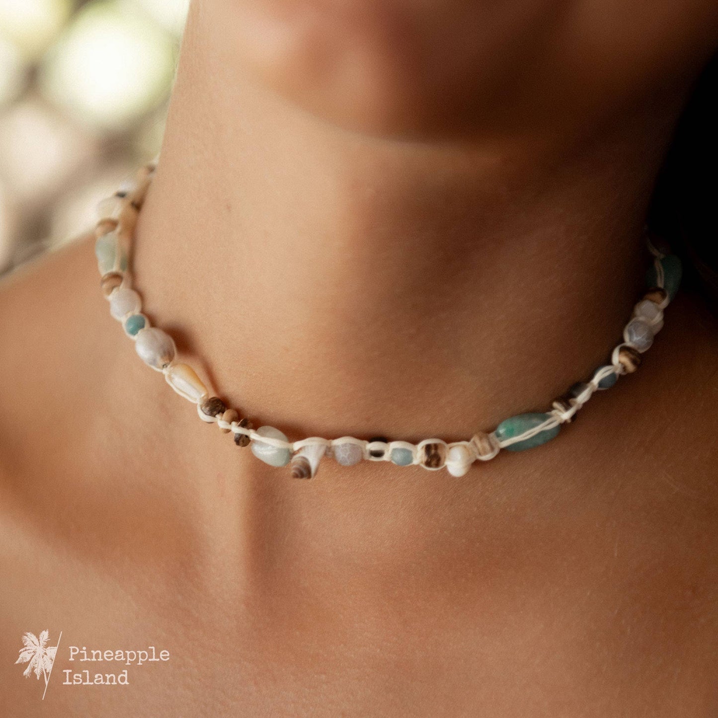 Nixie Beaded Seed Choker Necklace, by Pineapple Island
