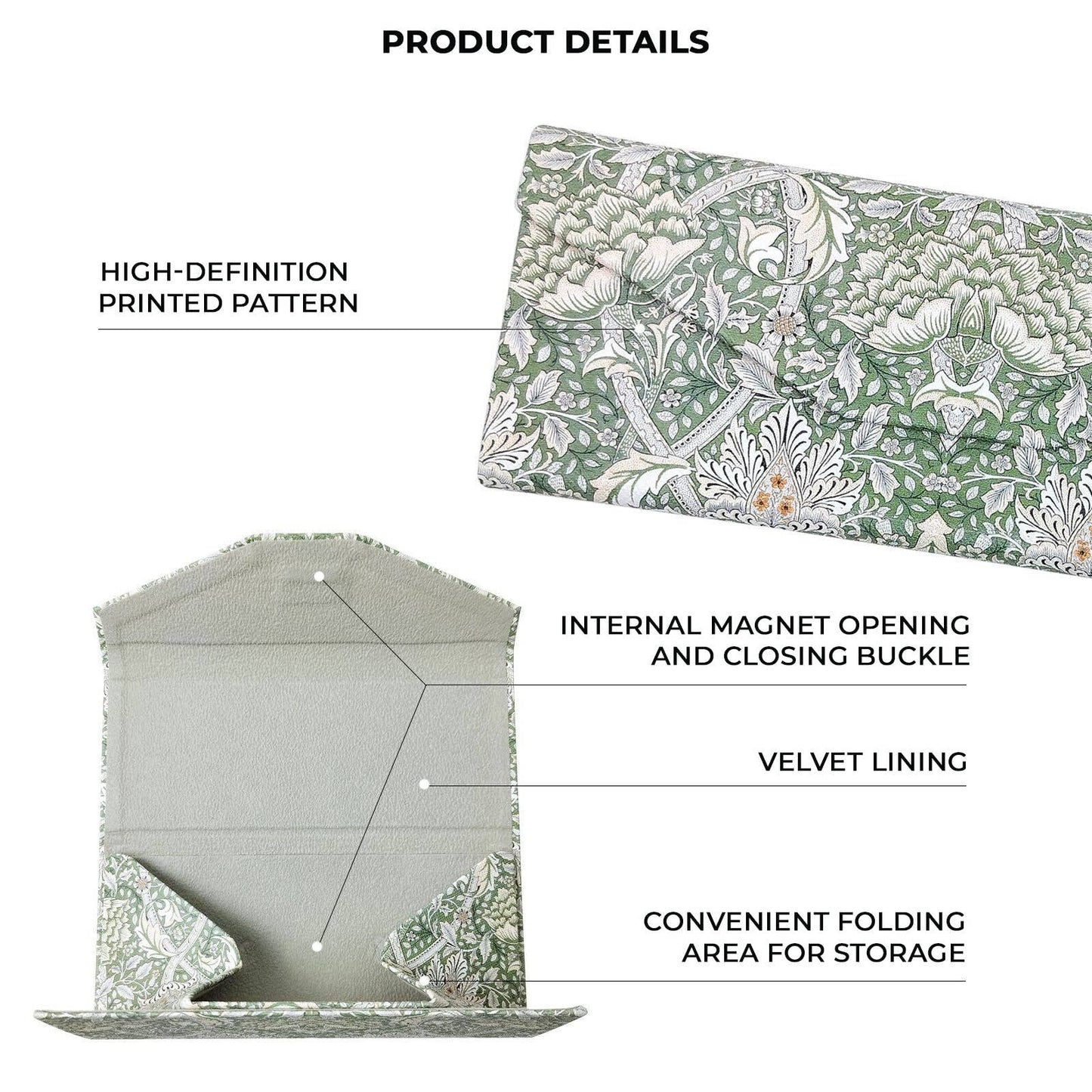 Cray by William Morris Glasses Case - Vegan Folding Case