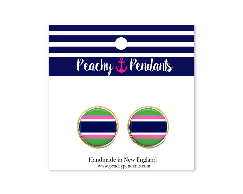 Earrings - Studs - Preppy Stripe