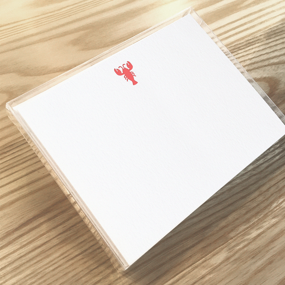 Nautical Lobster - Letterpress Boxed Note Sets