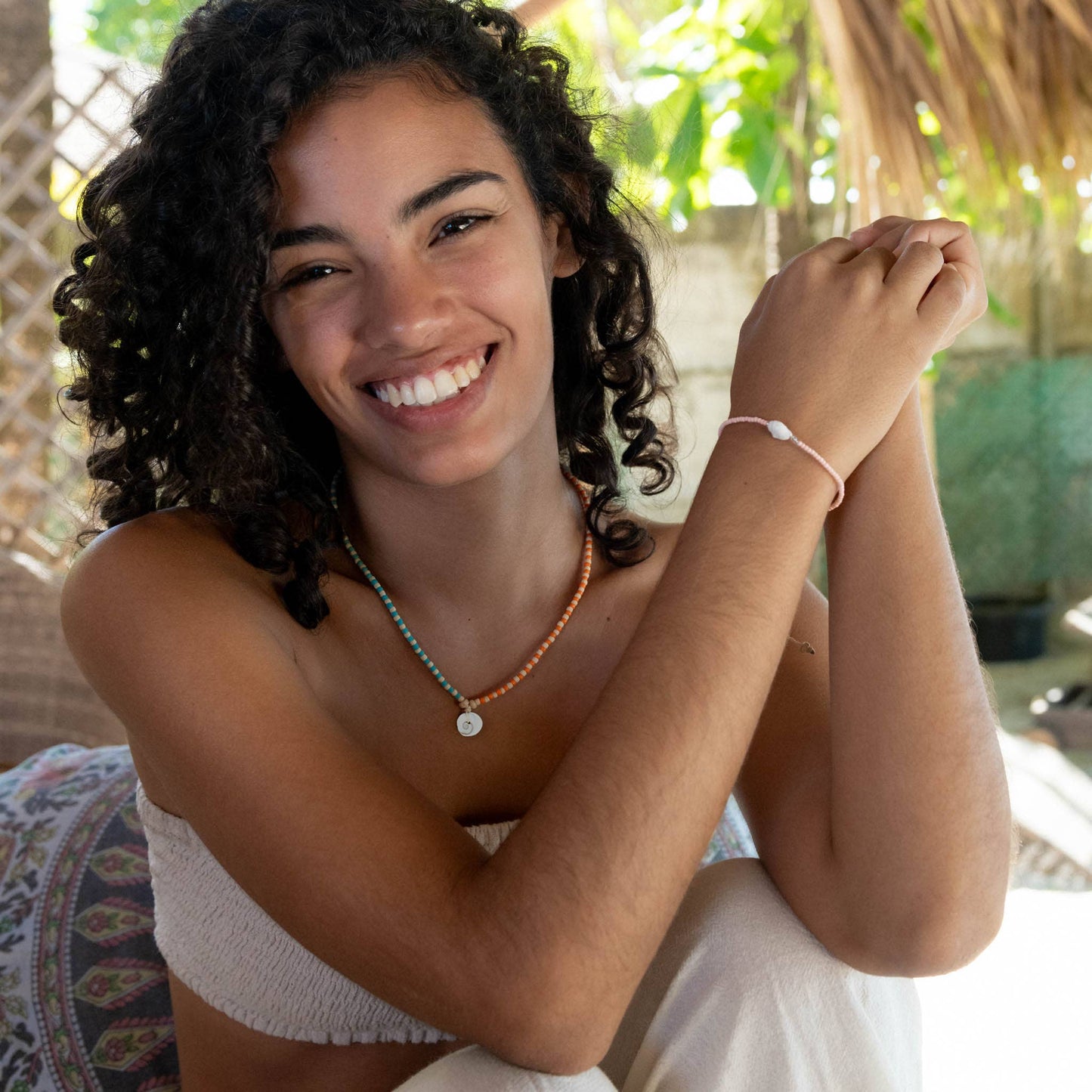 Tulamben Beaded Choker Necklace, by Pineapple Island