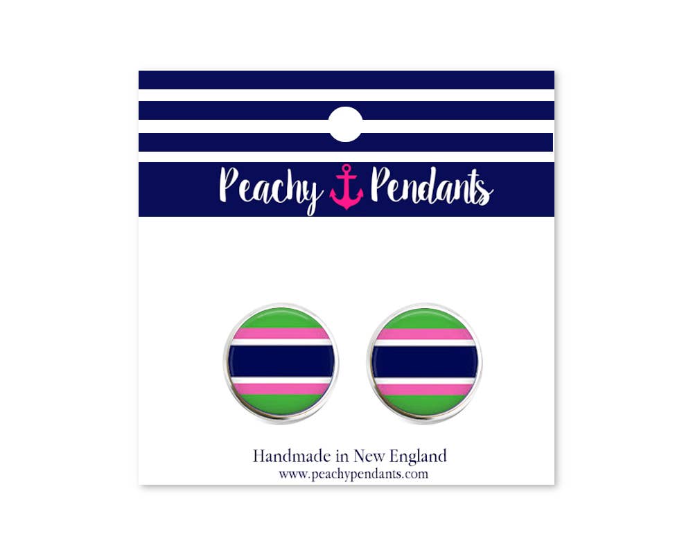 Earrings - Studs - Preppy Stripe