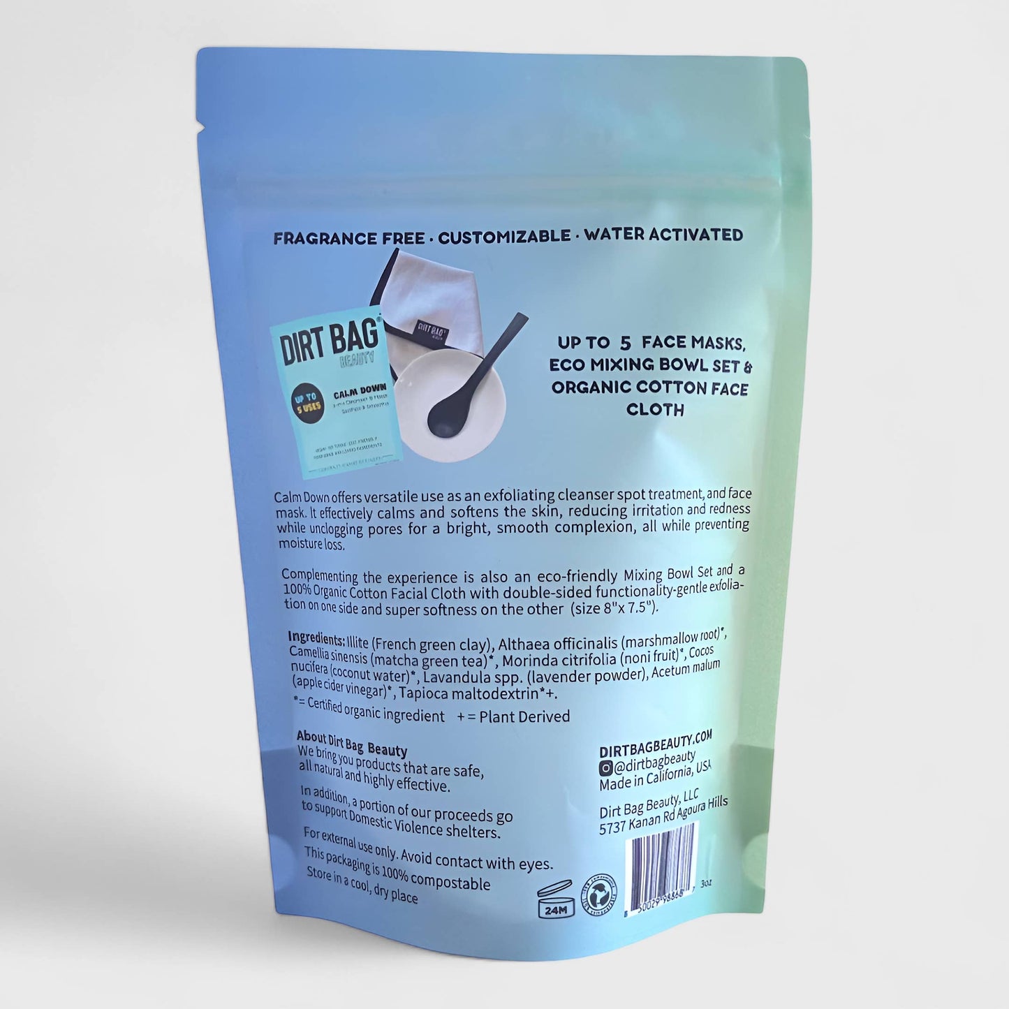 Soothe & Smooth Face Mask Set- Masks, Bowl w/app, Face Cloth