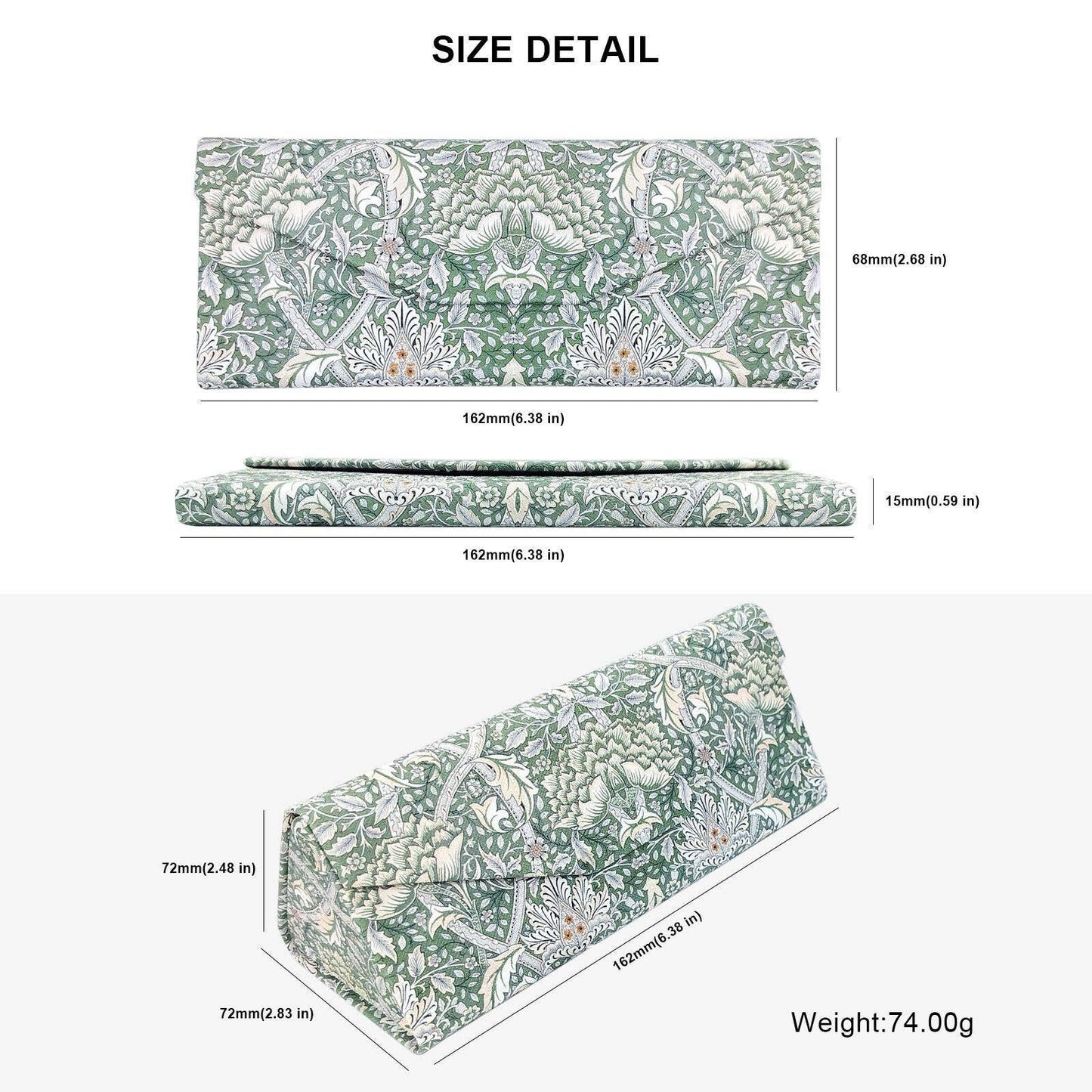The Great Wave Glasses Case - Vegan Folding Hard Shell Case