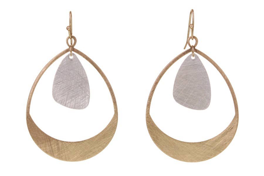 Distressed Teardrop Earring