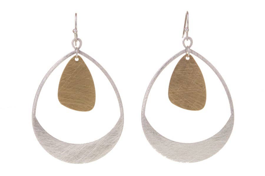 Distressed Teardrop Earring