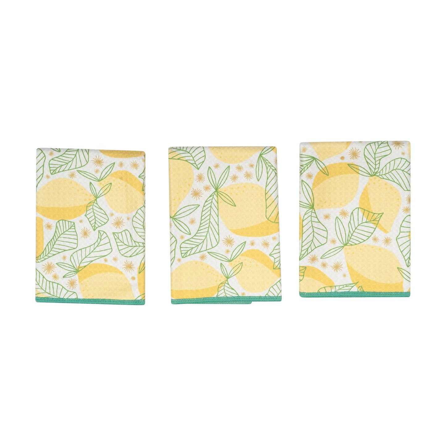 Mighty Mini Towel (Set of 3) Reversible - RJW Lemon Sparkle