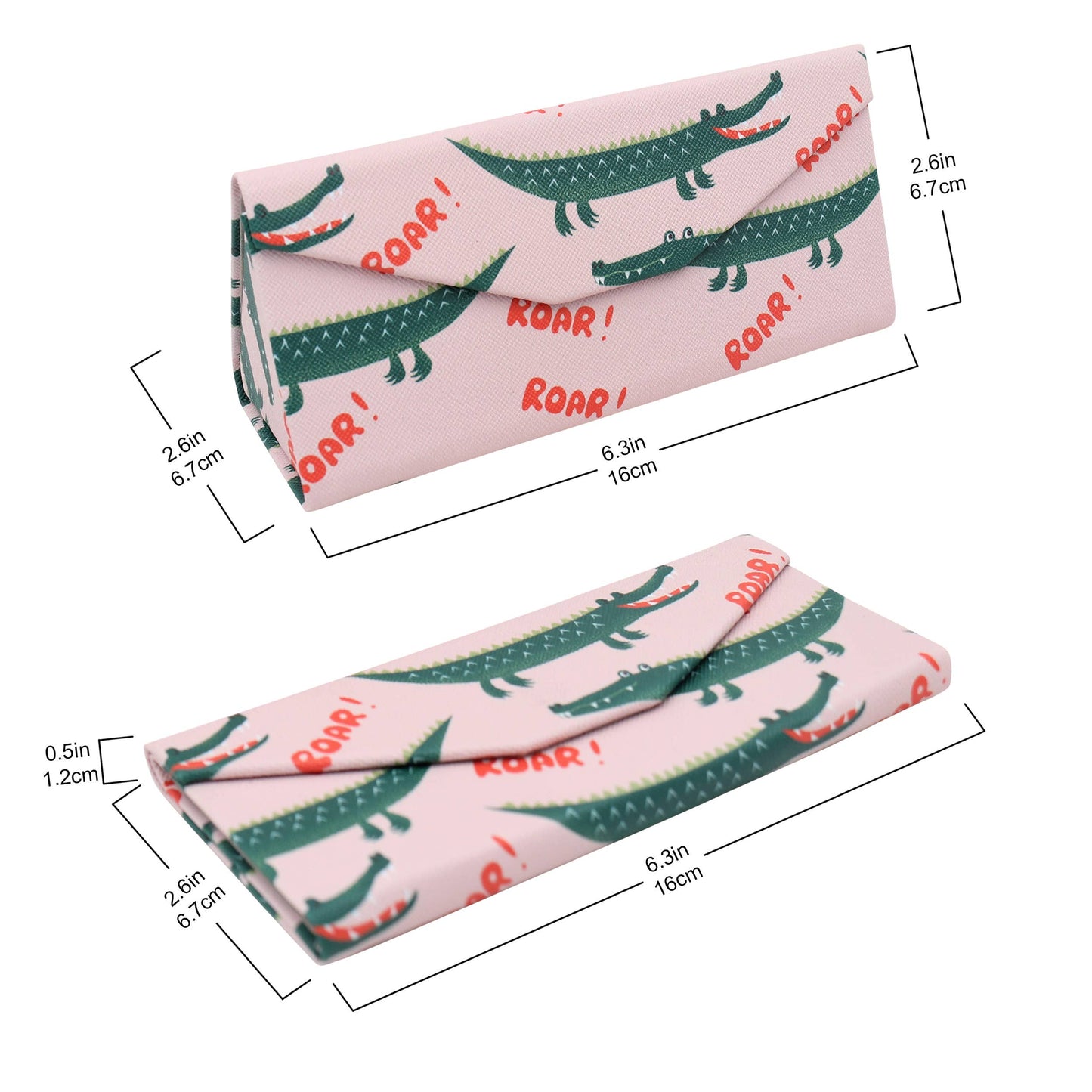 Crocodile Glasses Case – Cute Animals – Vegan Leather