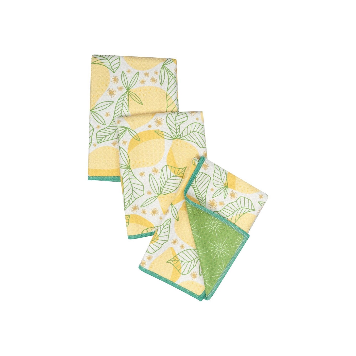 Mighty Mini Towel (Set of 3) Reversible - RJW Lemon Sparkle