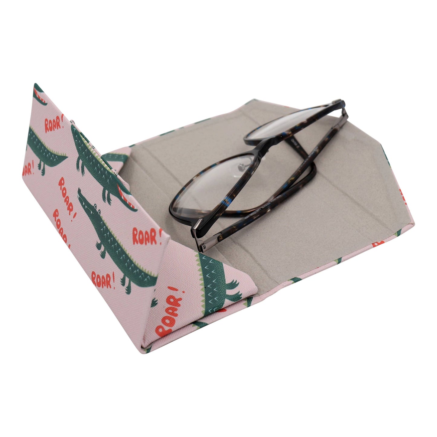 Crocodile Glasses Case – Cute Animals – Vegan Leather