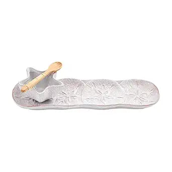 Sand Dollar Tray and Dip Set