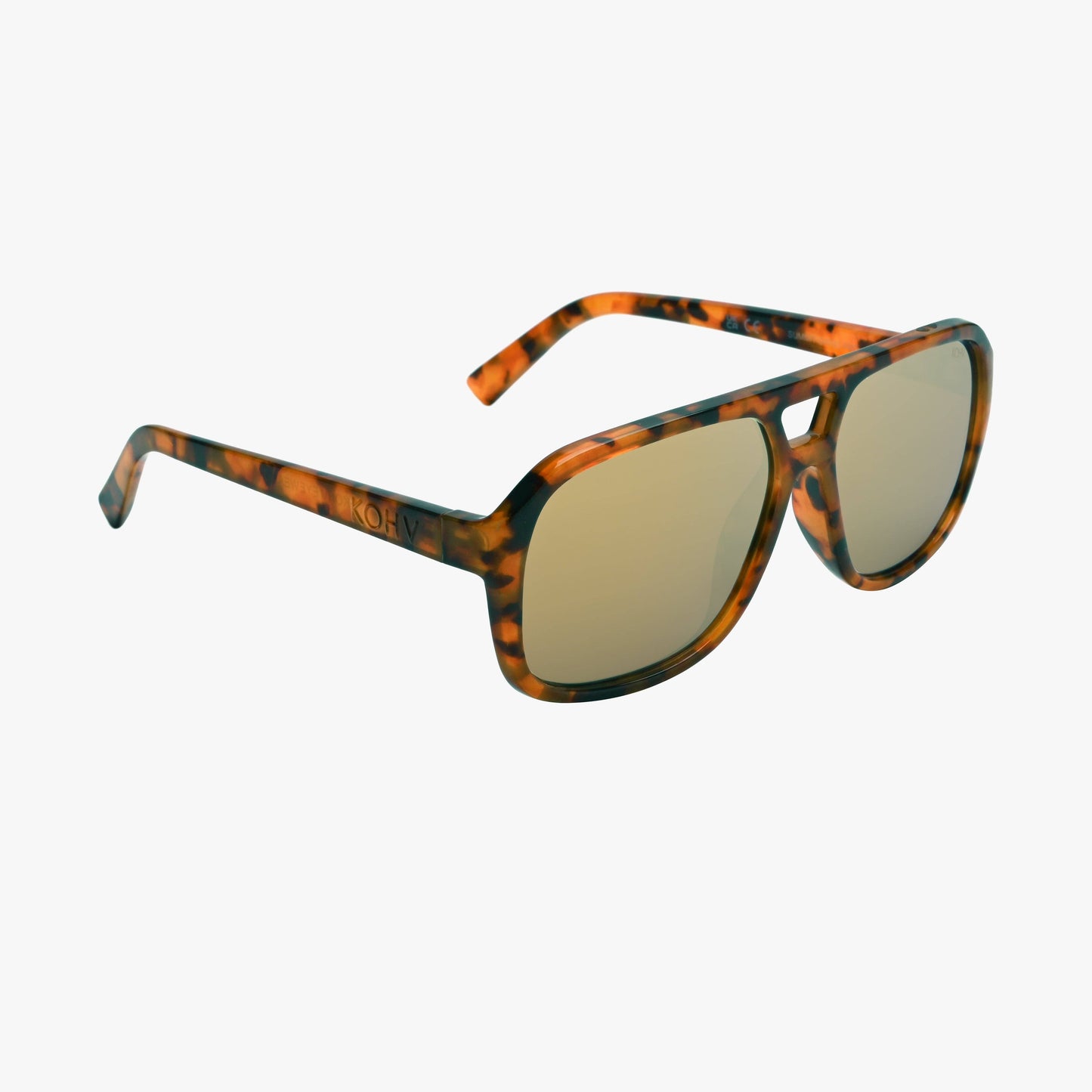 SUMMIT AMBER BRONZE Polarized Trendy Aviator Sunglasses