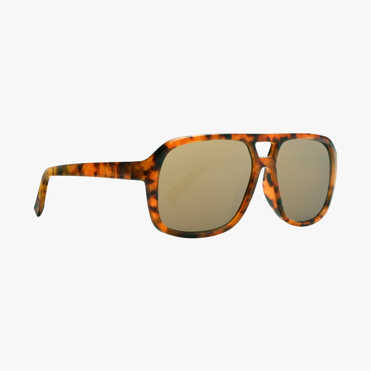 SUMMIT AMBER BRONZE Polarized Trendy Aviator Sunglasses