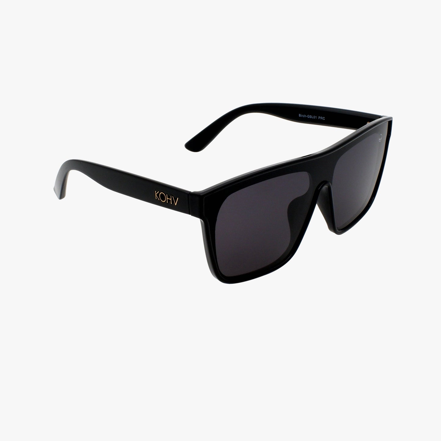 BIRCH MIDNIGHT Polarized Oversized Shield Fashion Sunglasses