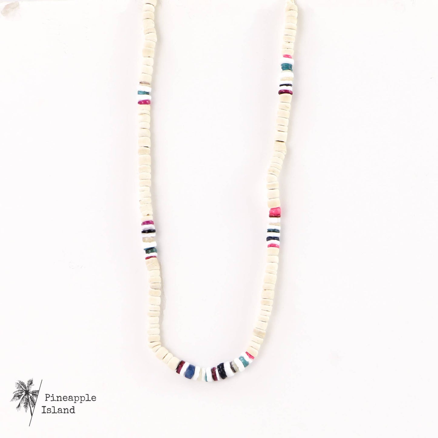 Putih Surf Bead Necklace, Beaded Necklace, Surf