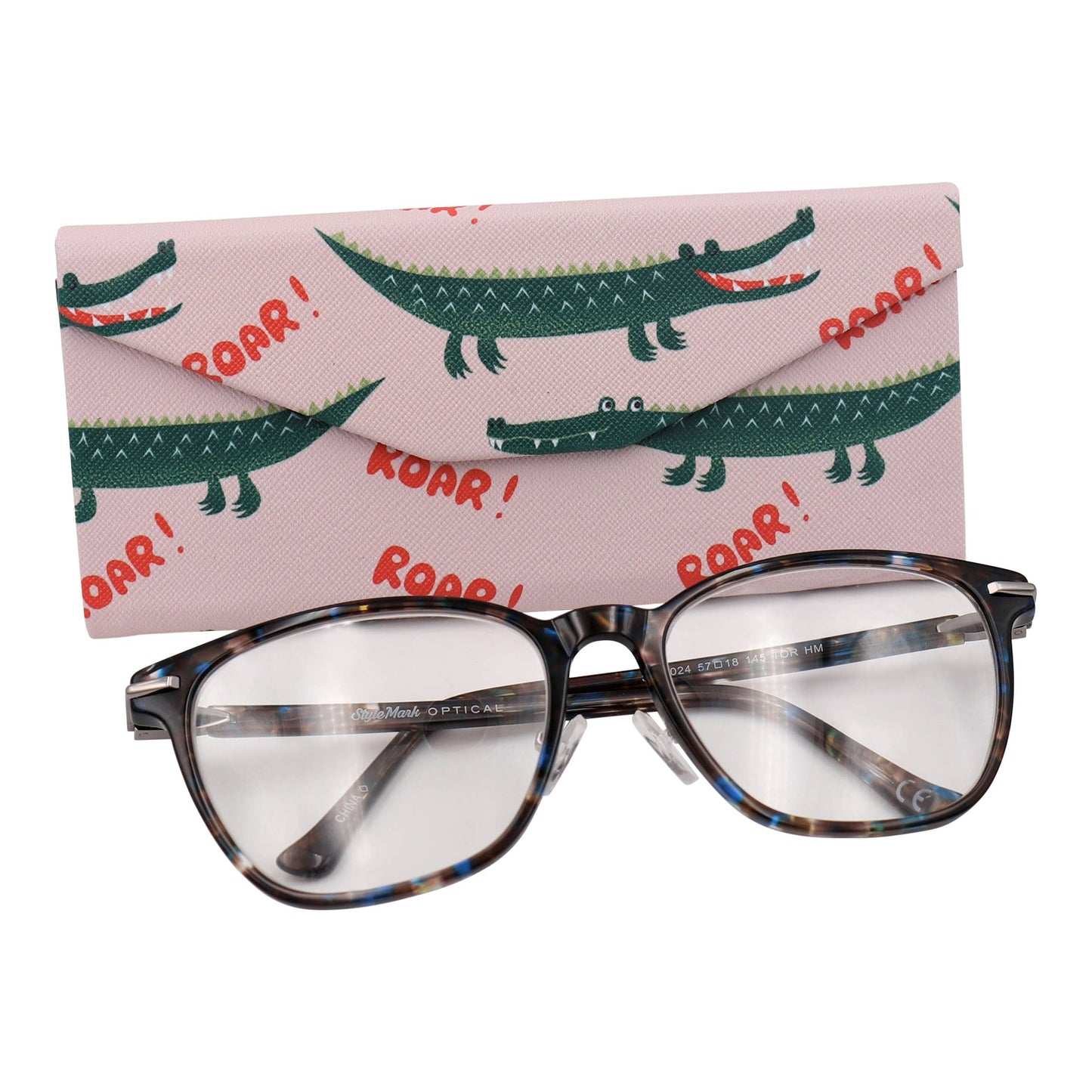 Crocodile Glasses Case – Cute Animals – Vegan Leather