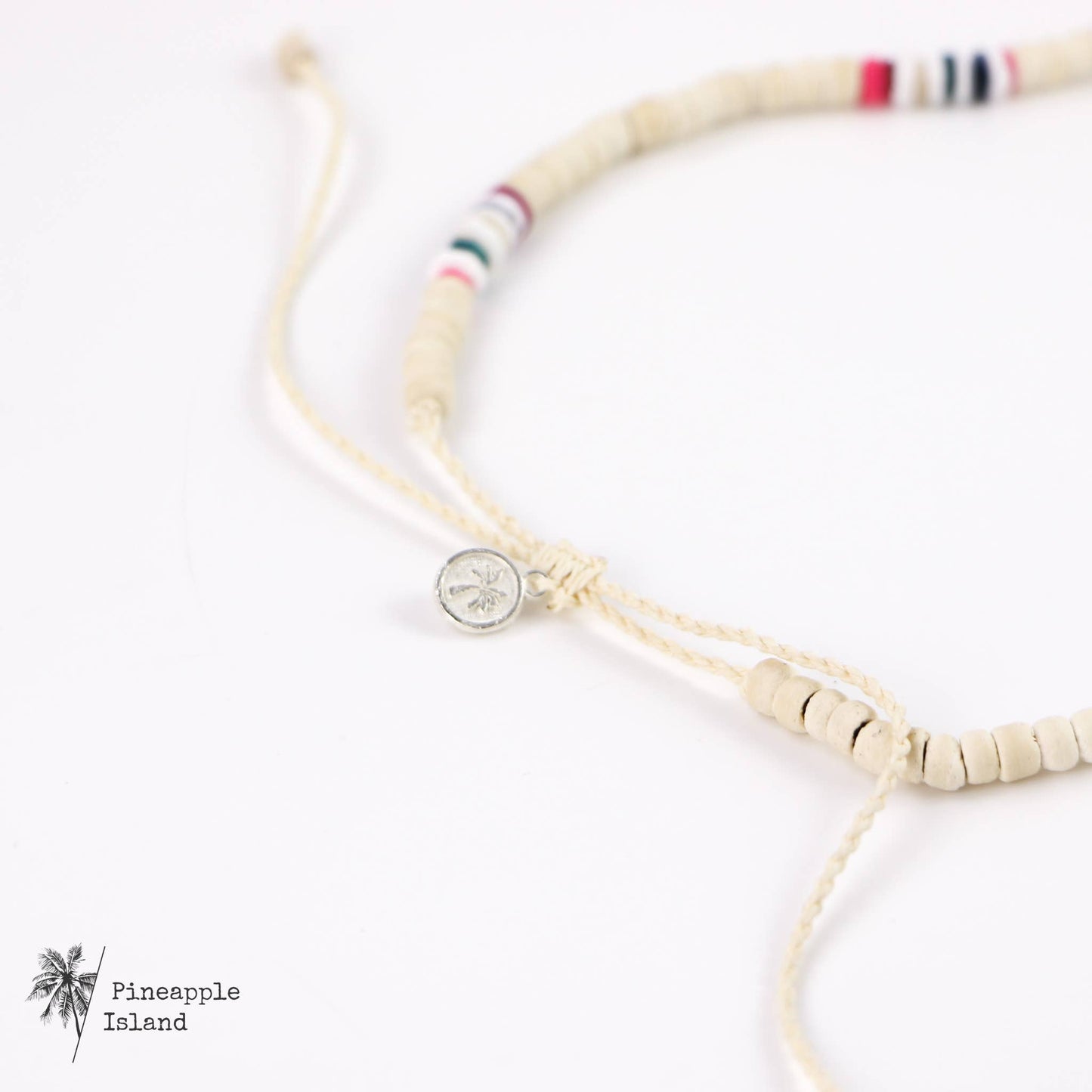 Putih Surf Bead Necklace, Beaded Necklace, Surf