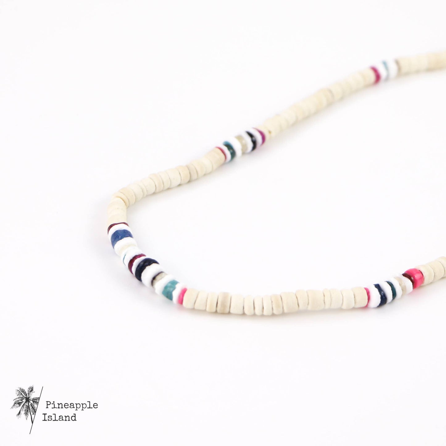 Putih Surf Bead Necklace, Beaded Necklace, Surf