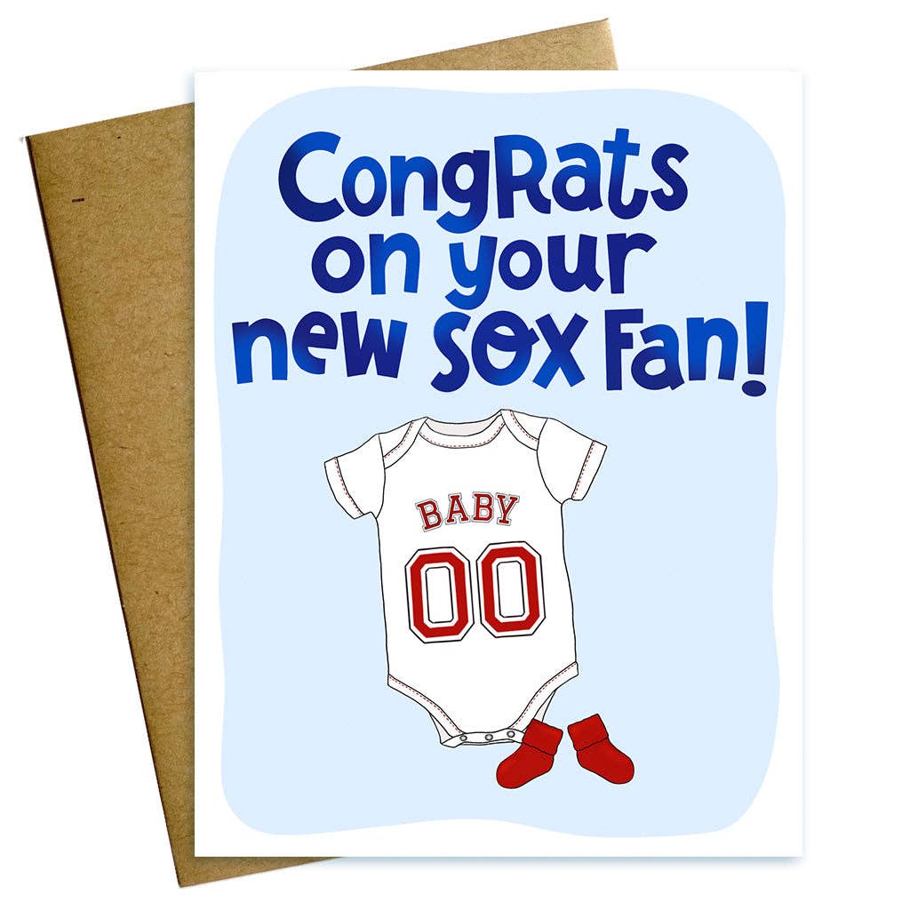 Congrats on Your New Boston Red Sox Fan Baby Card