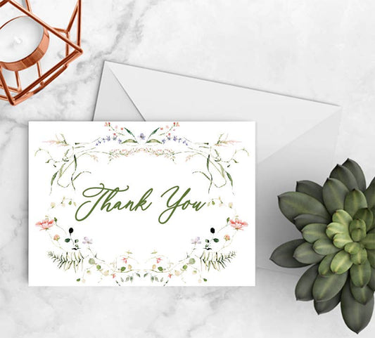 Wildflower Garden Thank you cards - Floral Cards