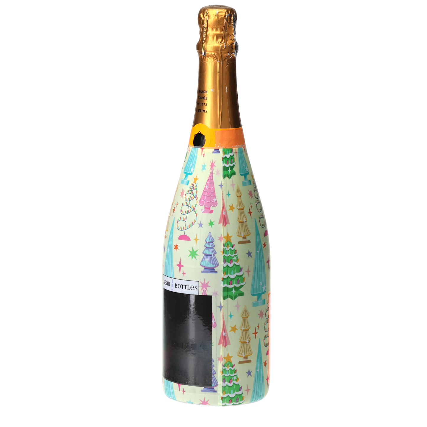 Timeless Christmas Trees Champagne Bottle Wrap