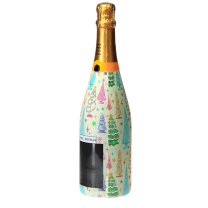 Timeless Christmas Trees Champagne Bottle Wrap