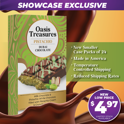 Dubai Chocolate Bar Pistachio by Oasis Treasures 75g