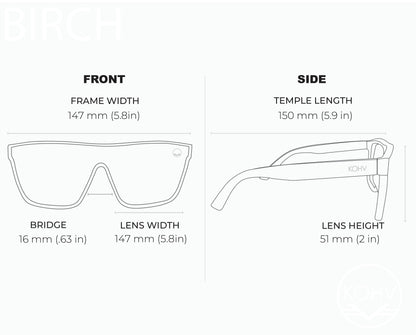 BIRCH TORTOISE Polarized Oversized Shield Fashion Sunglasses