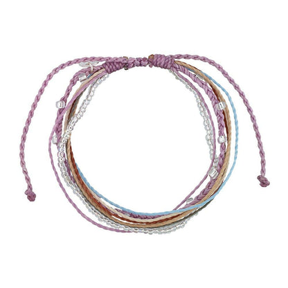 Strand & Seedbead Wax Cord Bracelet