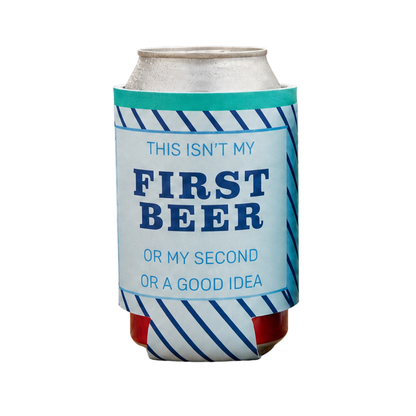 CAN SLEEVE First Beer | Funny Bar Gift | Novelty