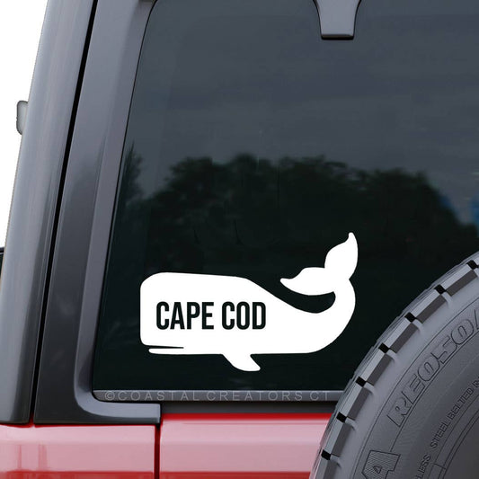 Cape Cod Massachusetts Whale Car Window Decal (Packaged)