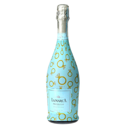 Blue Engagement Ring Prosecco Bottle Wrap