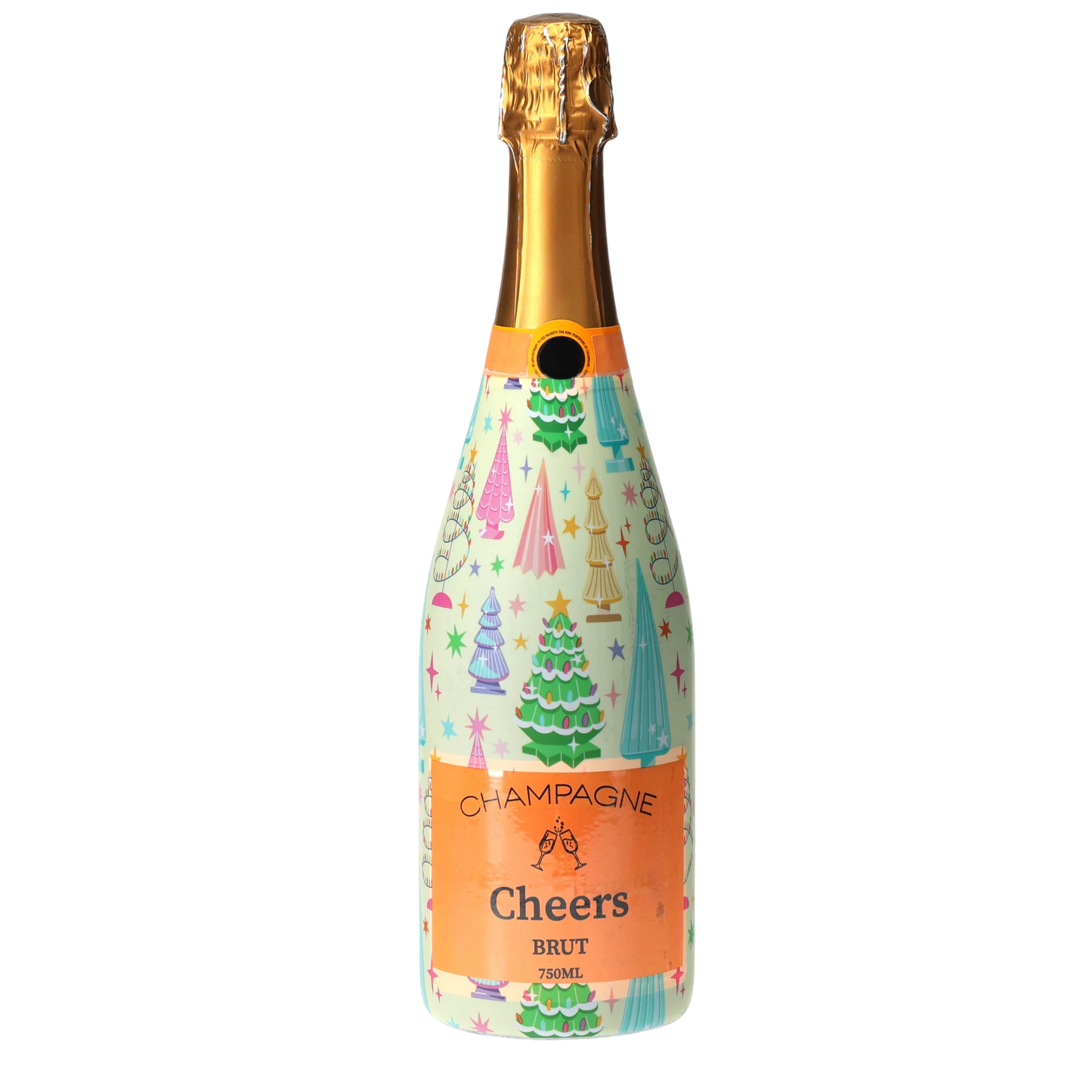 Timeless Christmas Trees Champagne Bottle Wrap