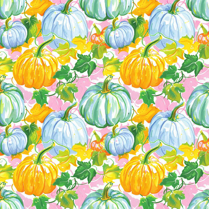 Orange & Blue Pumpkins Champagne Bottle Wrap