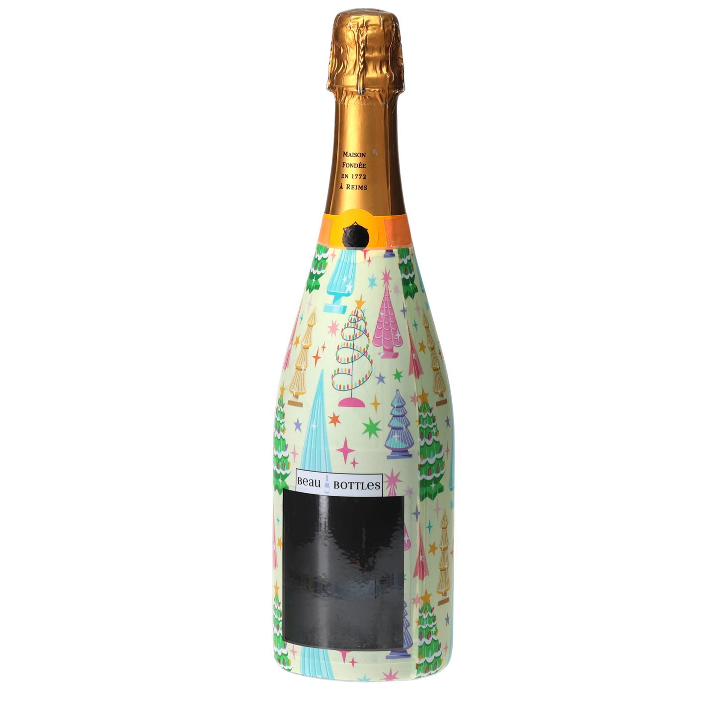 Timeless Christmas Trees Champagne Bottle Wrap
