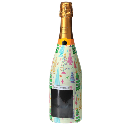 Timeless Christmas Trees Champagne Bottle Wrap