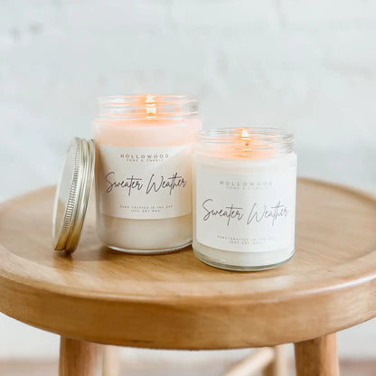 SWEATER WEATHER |FALL & HOLIDAY CANDLE |100% SOY WAX |13 OZ