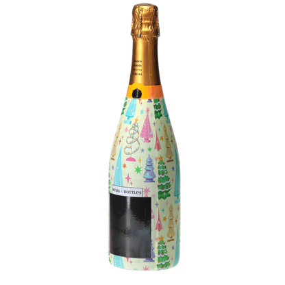 Timeless Christmas Trees Champagne Bottle Wrap