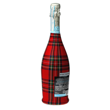 Red & Green Christmas Tartan Prosecco Bottle Wrap