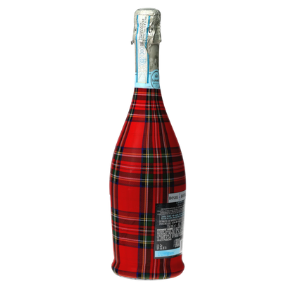 Red & Green Christmas Tartan Prosecco Bottle Wrap