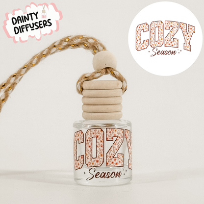 Cozy Season Fall Car Freshener | Hanging Car Diffuser