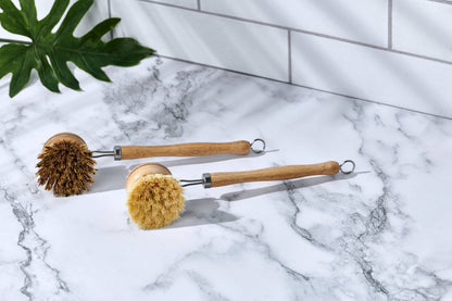 Long Handle Wood & Metal Dish Brush (Plastic Free)