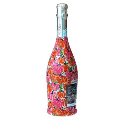 Pink & Orange Pumpkins Prosecco Bottle Wrap