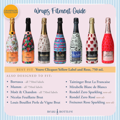Timeless Christmas Trees Champagne Bottle Wrap