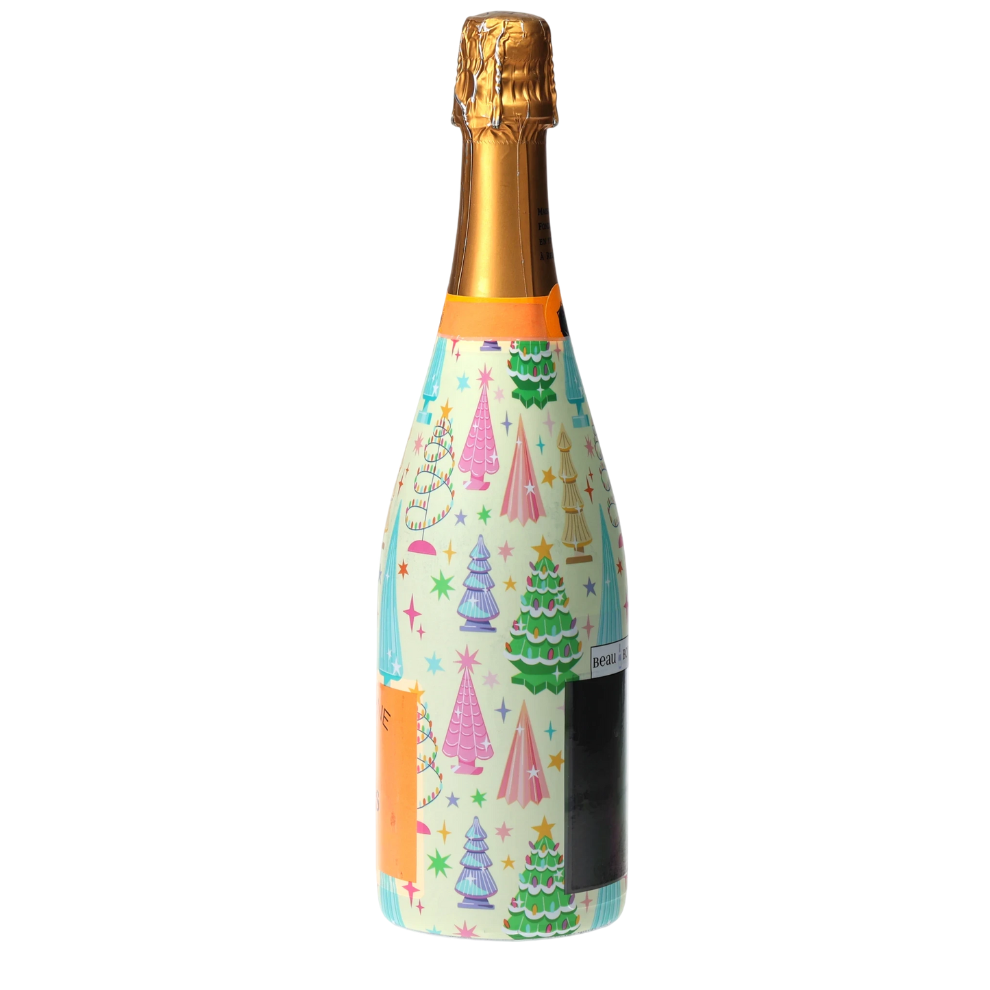 Timeless Christmas Trees Champagne Bottle Wrap