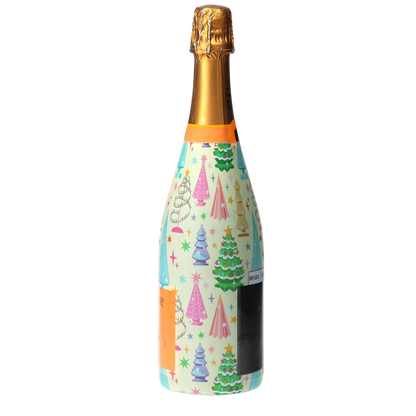 Timeless Christmas Trees Champagne Bottle Wrap