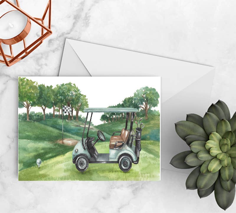 Watercolor Golf Course Notecards - Golf Gift