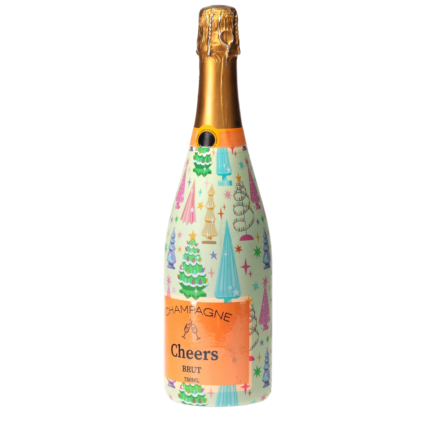 Timeless Christmas Trees Champagne Bottle Wrap