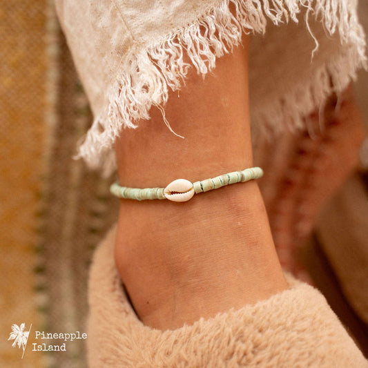 Nyang Nyang Beaded Anklet, Surf Jewelry by Pineapple Island