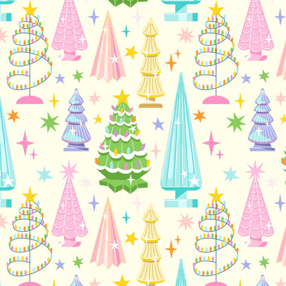 Timeless Christmas Trees Champagne Bottle Wrap